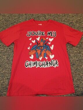 Marvel Red Deadpool 'You're My Chimichanga' Graphic Tee